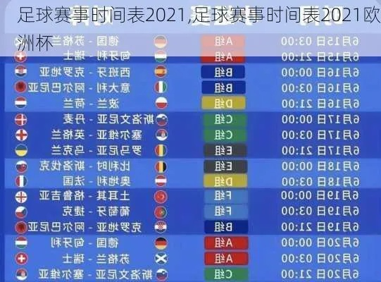 2021年足球比赛时间表大介绍